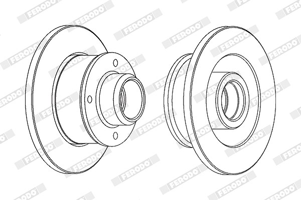 Ferodo 1x Bremsscheibe [Hersteller-Nr. DDF137C-1] für Seat, VW