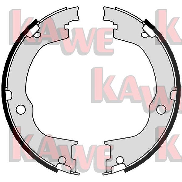 Kawe Bremsbackensatz, Feststellbremse [Hersteller-Nr. 09750] für Chevrolet, Opel, Vauxhall