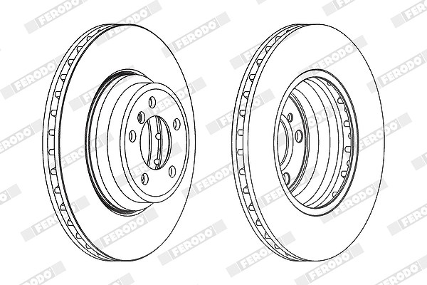Ferodo 1x Bremsscheibe [Hersteller-Nr. DDF1701C-1] für BMW