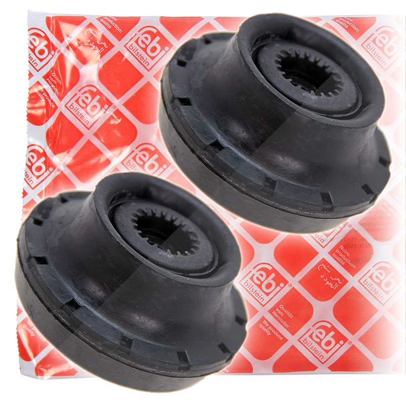 Febi Bilstein 2x Domlager inkl. Wälzlager vorne [Hersteller-Nr. 01117] für VW, Seat, Ford