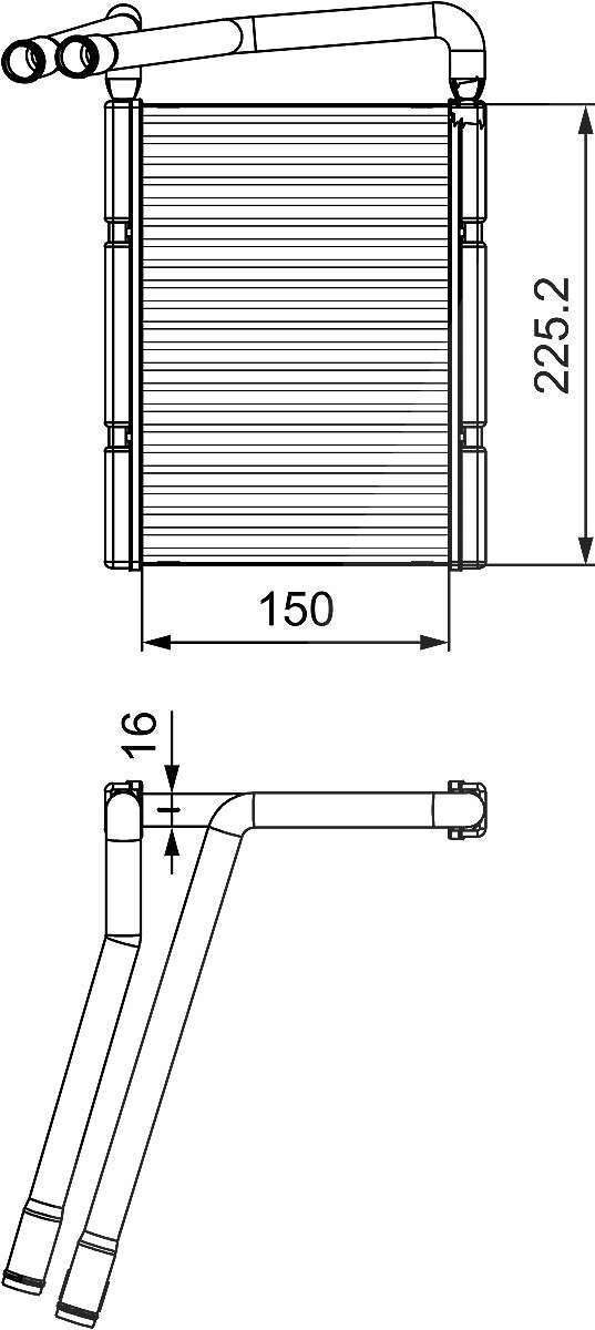 Valeo Wärmetauscher, Innenraumheizung [Hersteller-Nr. 811548] für Kia