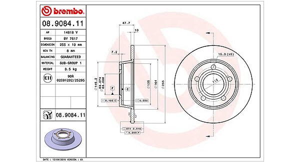 Magneti Marelli Bremsscheibe [Hersteller-Nr. 360406013001] für Audi