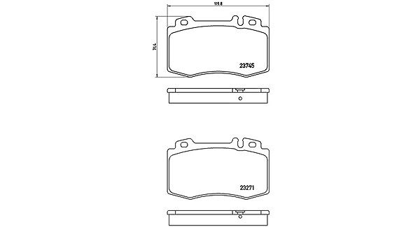 Magneti Marelli Bremsbelagsatz, Scheibenbremse [Hersteller-Nr. 363700450053] für Mercedes-Benz