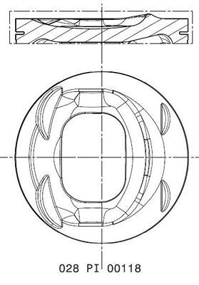 Mahle Kolben [Hersteller-Nr. 028PI00118000] für Seat, Audi, VW, Skoda