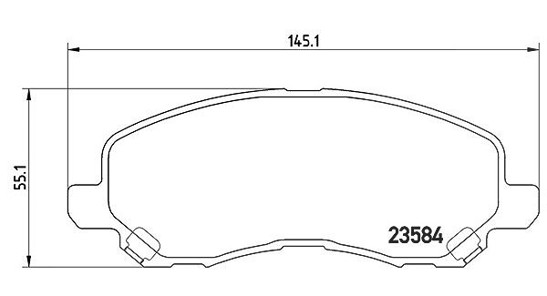 Magneti Marelli Bremsbelagsatz, Scheibenbremse [Hersteller-Nr. 363700454030] für Dodge, Peugeot, Mitsubishi, Citroën