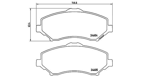 Magneti Marelli Bremsbelagsatz, Scheibenbremse [Hersteller-Nr. 363700411022] für VW, Lancia, Chrysler, Dodge, Jeep
