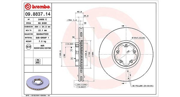Magneti Marelli Bremsscheibe [Hersteller-Nr. 360406026300] für Ford