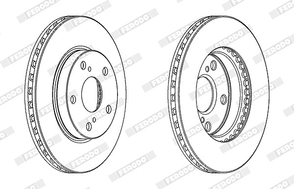 Ferodo Bremsscheibe [Hersteller-Nr. DDF1789C] für Toyota