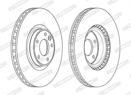 Ferodo 1x Bremsscheibe [Hersteller-Nr. DDF2601C-1] für Land Rover