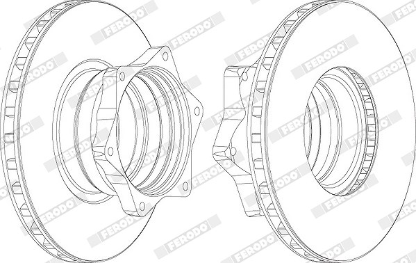Ferodo 1x Bremsscheibe [Hersteller-Nr. FCR165A] für Mercedes-Benz