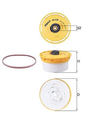 Knecht Kraftstofffilter [Hersteller-Nr. KX479D] für Toyota
