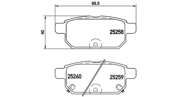 Magneti Marelli Bremsbelagsatz, Scheibenbremse [Hersteller-Nr. 363700479029] für Suzuki