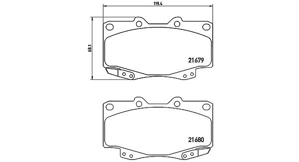 Magneti Marelli Bremsbelagsatz, Scheibenbremse [Hersteller-Nr. 363700483069] für Toyota