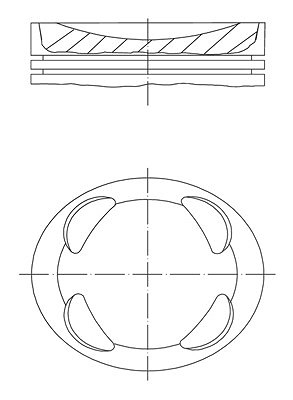 Mahle Kolben [Hersteller-Nr. 081PI00104000] für Citroën, Peugeot, Mini