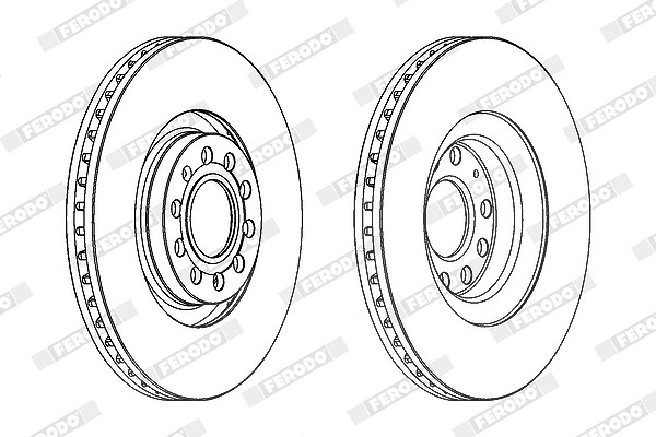 Ferodo 1x Bremsscheibe [Hersteller-Nr. DDF1705C-1] für Seat, Audi