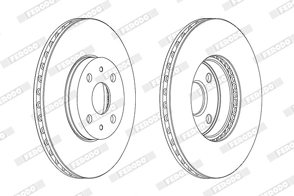 Ferodo Bremsscheibe [Hersteller-Nr. DDF1780C] für Toyota