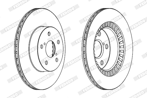 Ferodo Bremsscheibe [Hersteller-Nr. DDF1009C] für Toyota
