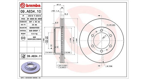 Magneti Marelli Bremsscheibe [Hersteller-Nr. 360406094100] für Toyota