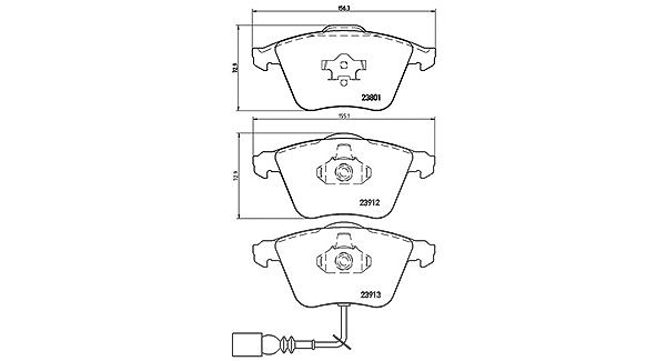 Magneti Marelli Bremsbelagsatz, Scheibenbremse [Hersteller-Nr. 363700485079] für Seat, Audi, Skoda, VW