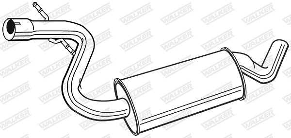 Walker Mittelschalldämpfer [Hersteller-Nr. 22888] für VW, Audi, Skoda