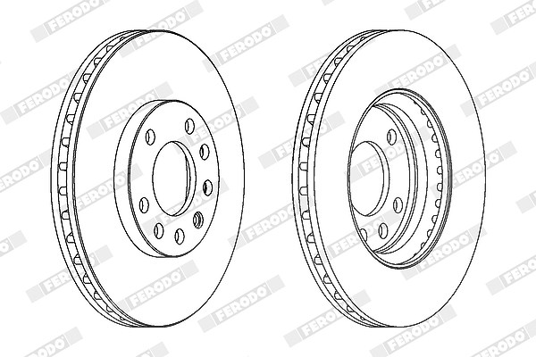 Ferodo Bremsscheibe [Hersteller-Nr. DDF1644C] für Vauxhall, Opel
