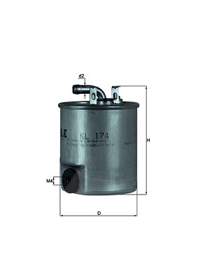 Knecht Kraftstofffilter [Hersteller-Nr. KL174] für Mercedes-Benz