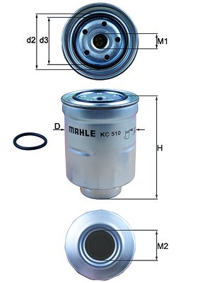 Knecht Kraftstofffilter [Hersteller-Nr. KC510D] für Toyota, Subaru, Peugeot, Mitsubishi, Citroën