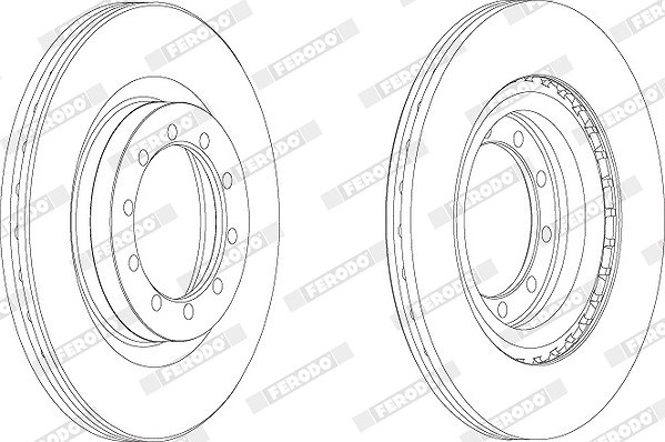 Ferodo 1x Bremsscheibe [Hersteller-Nr. FCR183A] für Renault Trucks, Renault