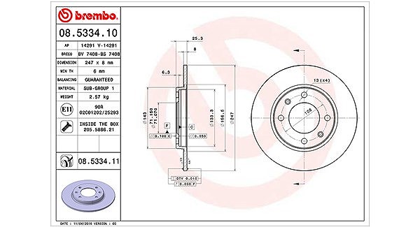 Magneti Marelli Bremsscheibe [Hersteller-Nr. 360406018300] für Citroën
