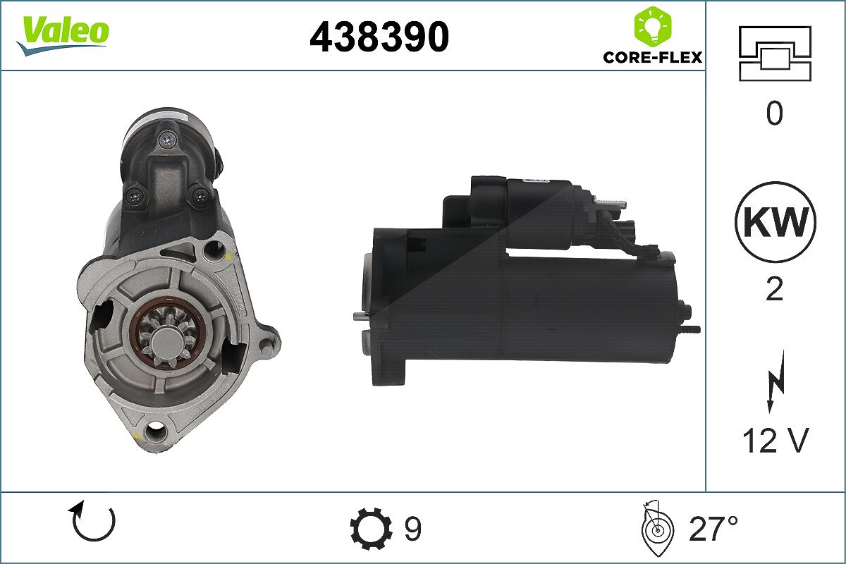 Valeo Starter [Hersteller-Nr. 438390] für Seat, Skoda, Audi
