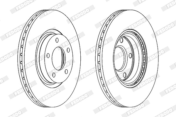 Ferodo Bremsscheibe [Hersteller-Nr. DDF1312C] für Mazda