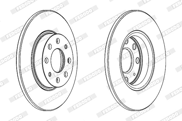Ferodo Bremsscheibe [Hersteller-Nr. DDF1784C] für Fiat, Opel, Vauxhall