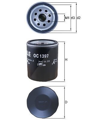 Knecht Ölfilter [Hersteller-Nr. OC1397] für Peugeot, Jeep, Fiat, Citroën, Opel, Toyota, Alfa Romeo, Vauxhall