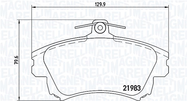 Magneti Marelli Bremsbelagsatz, Scheibenbremse [Hersteller-Nr. 363700486017] für Volvo, Mitsubishi