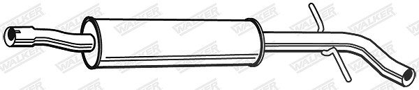 Walker Mittelschalldämpfer [Hersteller-Nr. 24053] für Skoda