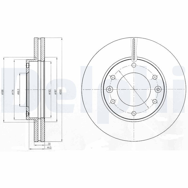 Delphi Bremsscheibe [Hersteller-Nr. BG4296] für Hyundai