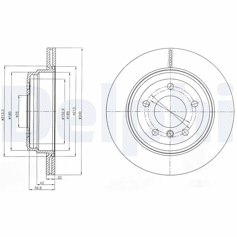 Delphi Bremsscheibe [Hersteller-Nr. BG4243C] für BMW