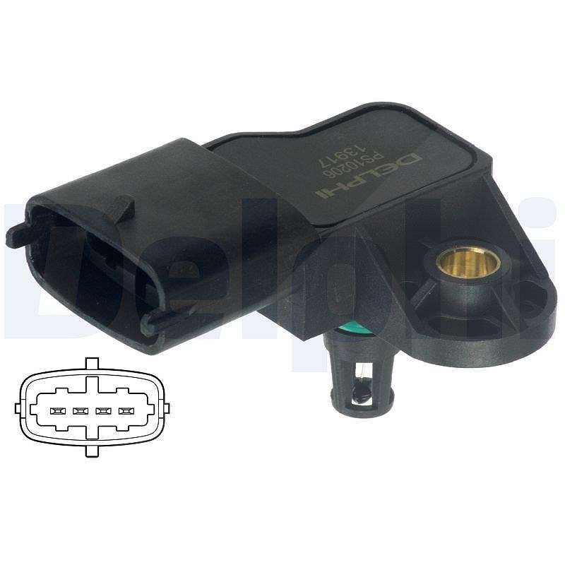Delphi Luftdrucksensor, Höhenanpassung [Hersteller-Nr. PS10206] für Ford, Vauxhall, Chevrolet, Opel