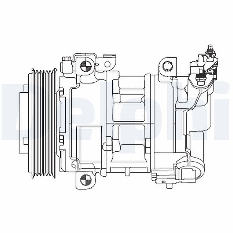 Delphi Kompressor, Klimaanlage [Hersteller-Nr. CS20325] für Peugeot, Citroën, Ds