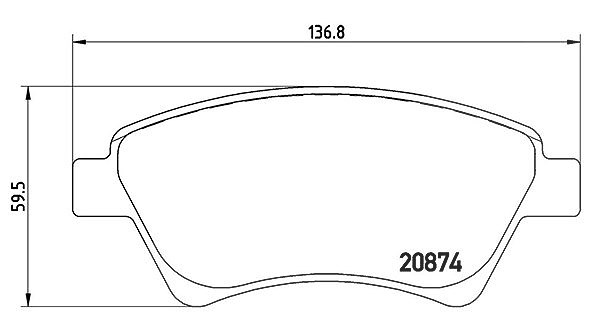 Magneti Marelli Bremsbelagsatz, Scheibenbremse [Hersteller-Nr. 363700468034] für Renault
