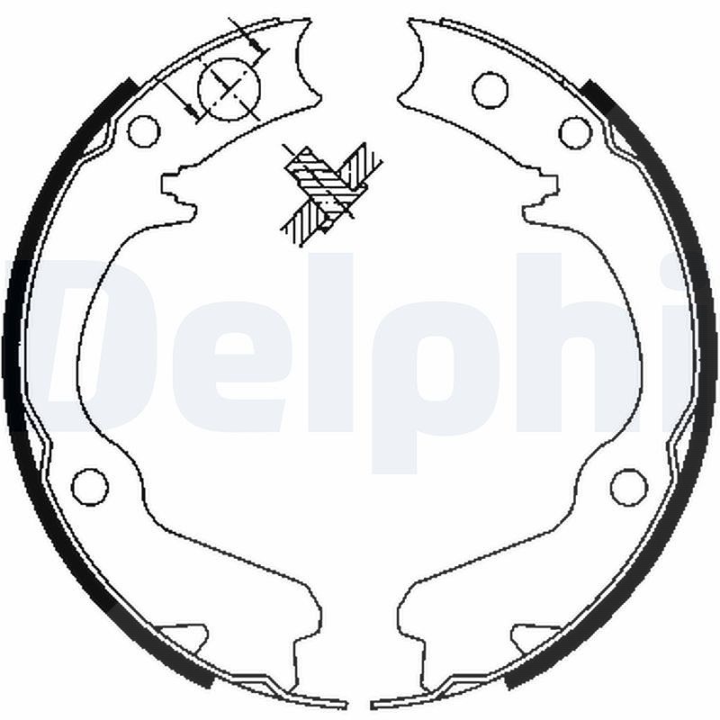 Delphi Bremsbackensatz [Hersteller-Nr. LS1899] für Subaru