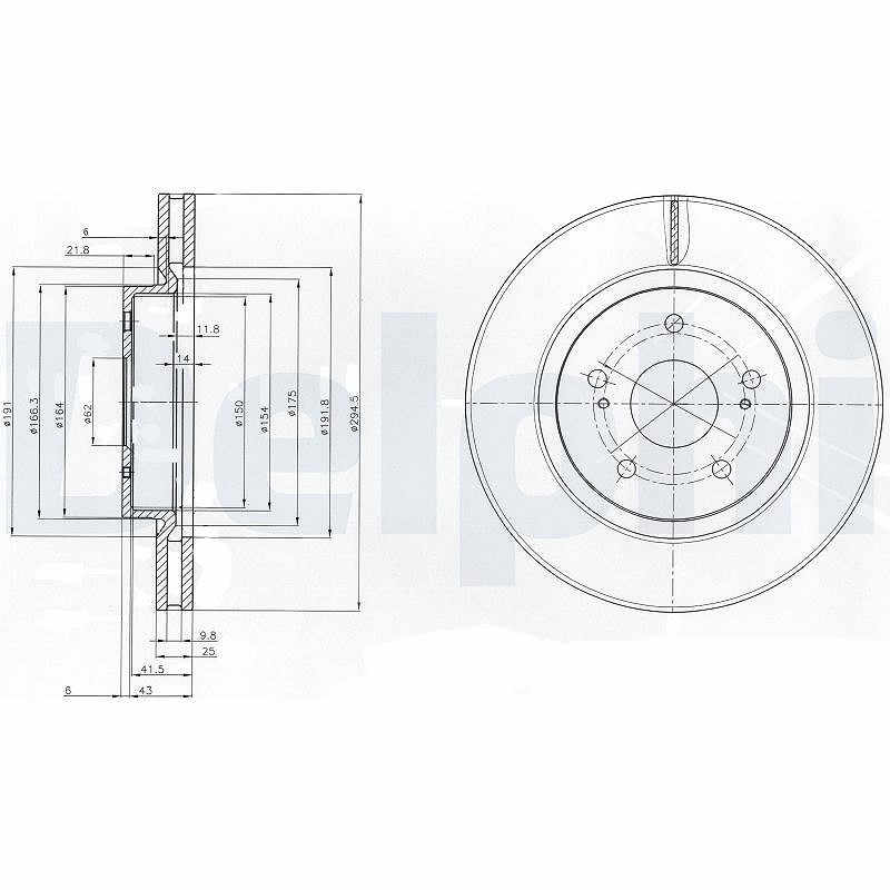 Delphi Bremsscheibe [Hersteller-Nr. BG4131] für Suzuki