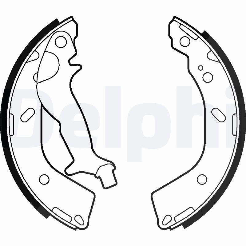 Delphi Bremsbackensatz [Hersteller-Nr. LS2027] für Nissan, Hyundai