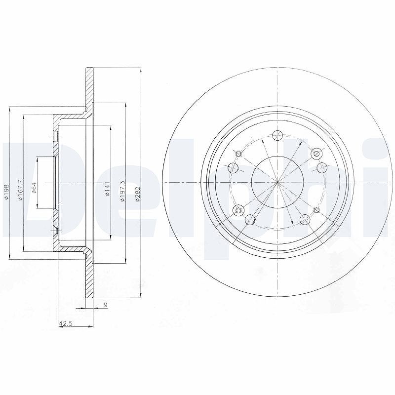 Delphi Bremsscheibe [Hersteller-Nr. BG4249] für Acura, Honda