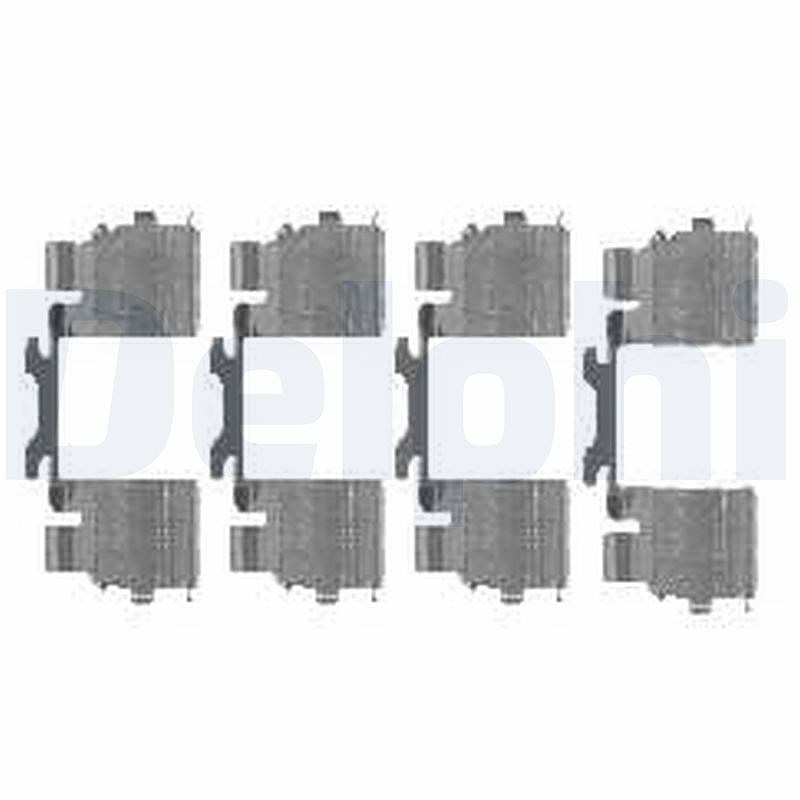 Delphi Zubehörsatz, Scheibenbremsbelag [Hersteller-Nr. LX0476] für Fiat, Peugeot, Iveco, Opel, Citroën