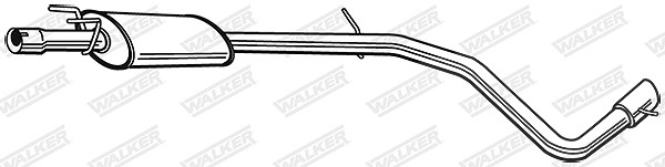 Walker Mittelschalldämpfer [Hersteller-Nr. 23923] für Fiat