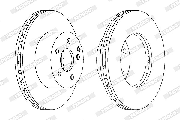 Ferodo Bremsscheibe [Hersteller-Nr. DDF1668C] für Toyota