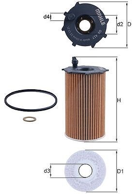 Knecht Ölfilter [Hersteller-Nr. OX417D] für Kia, Hyundai