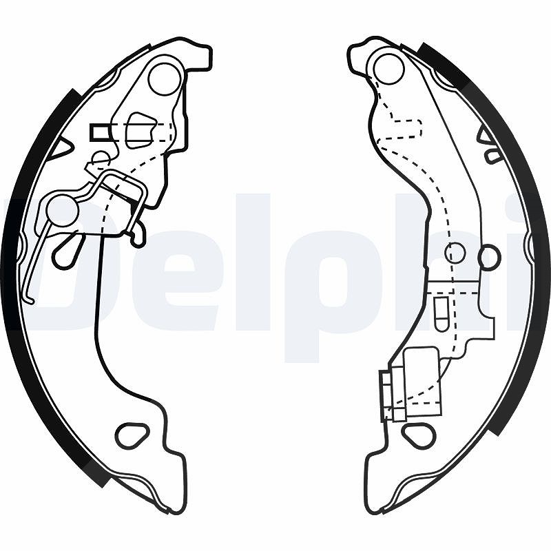 Delphi Bremsbackensatz [Hersteller-Nr. LS1858] für Fiat