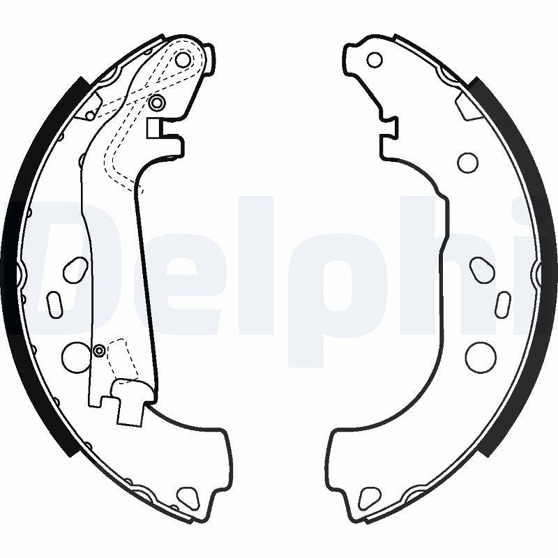 Delphi Bremsbackensatz [Hersteller-Nr. LS2014] für Fiat, Citroën, Peugeot